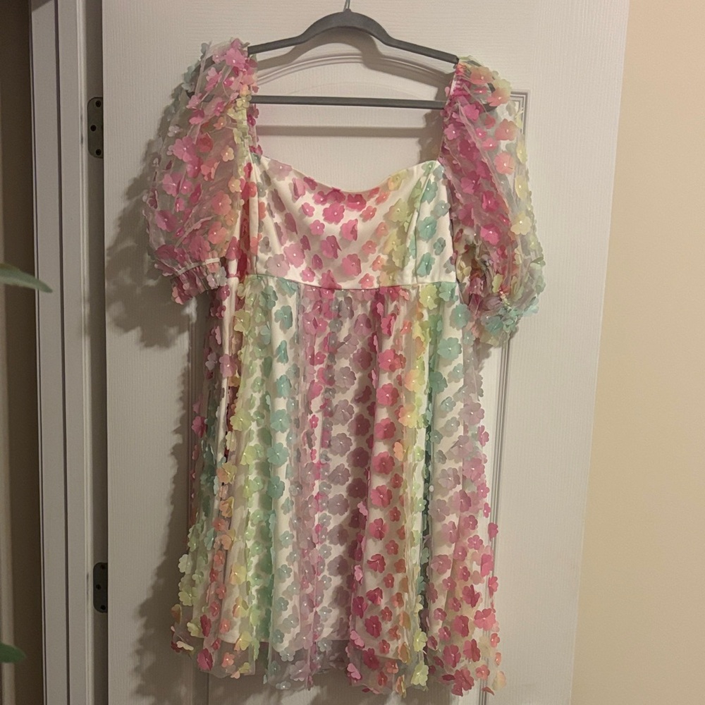 Floral Multicolor Mini Dress